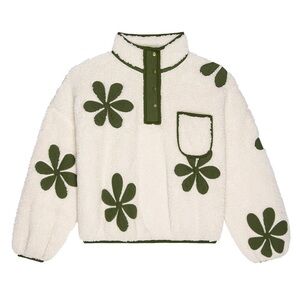 The Great The Patch Pocket Countryside Pullover With Daisy Applique 0 / XS